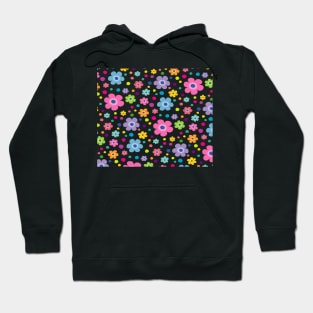 Colorful Hippy Flower Spring Pattern Hoodie